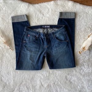 Hudson Gabby Cropped Dark Blue Rinse Denim